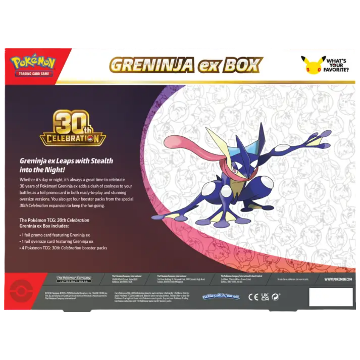 30th Anniversary Greninja ex Box