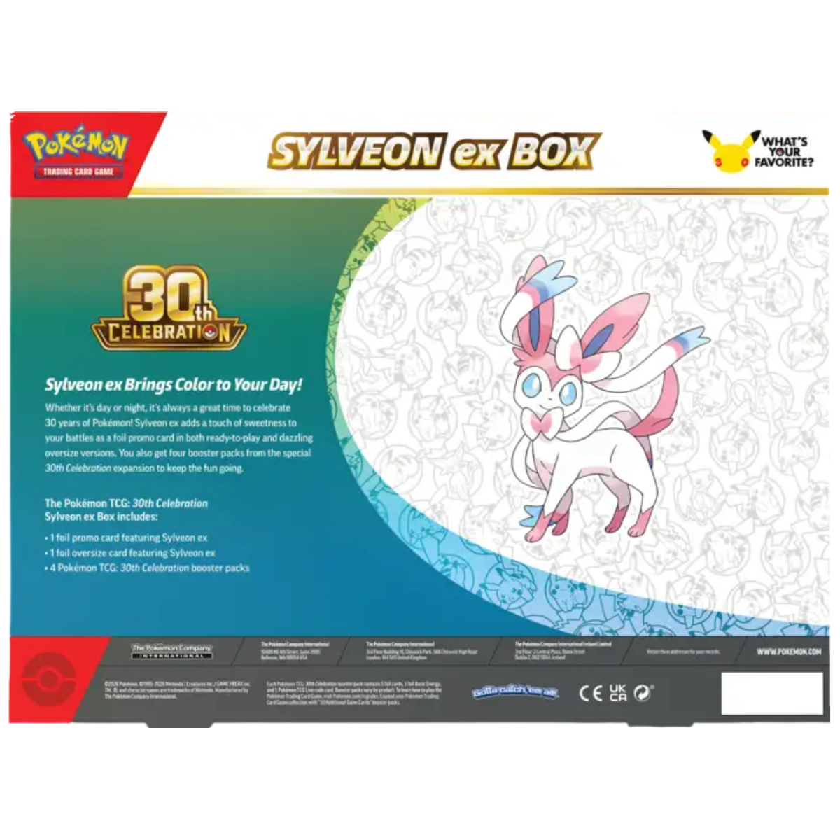 30th Anniversary Sylveon ex Box